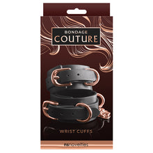 Load image into Gallery viewer, Bondage Couture Wrist Cuffs-Black