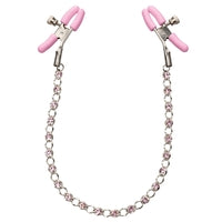 Load image into Gallery viewer, Nipple Play Crystal Chain Nipple Clamps-Pink