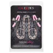 Load image into Gallery viewer, Nipple Play Crystal Chain Nipple Clamps-Pink