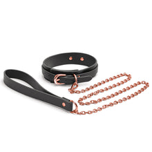 Load image into Gallery viewer, Bondage Couture - Collar and Leash - Black