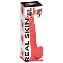 Load image into Gallery viewer, Get Lucky Mr. Dildo-Ruby 7.5&quot;
