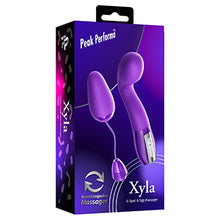 Load image into Gallery viewer, Peak Performa Interchangeable Xyla G-Spot and Egg Massager-Purple

