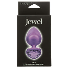Load image into Gallery viewer, Jewel Black Diamond Heart Plug Large
