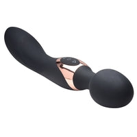 Wand Essentials 10X Dual Duchess 2-in-1 Silicone Massager-Black